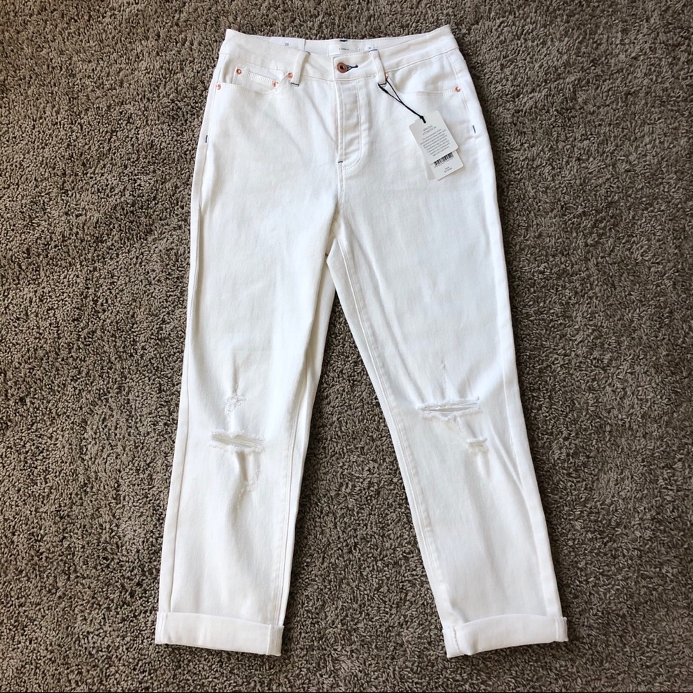 A Loves A High Rise Distressed Boyfriend Jeans - Picture 3 of 5